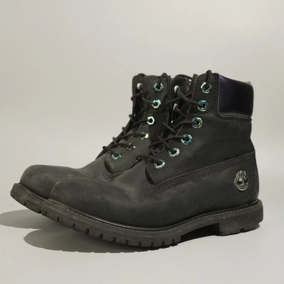 Timberland Women's Black Leather Ankle Boots US 7 / EU 38 A3898 A21Y1 - Picture 2 of 8